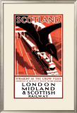 Scotland, Straight as the Crow Flies Framed Giclee Print by Norman Howard