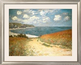 Path Through the Corn at Pourville, c.1882 Print by Claude Monet