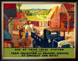 Farm Collection and Delivery Services Framed Giclee Print by Andrew Johnson