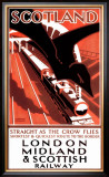 Scotland, Straight as the Crow Flies Framed Giclee Print by Norman Howard