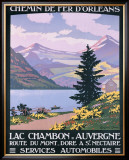 Lac Chambon, Auvergne Framed Giclee Print by Constant Leon Duval