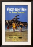 Western-super-Mare, British Rail Framed Giclee Print