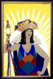 Spanish Senorita Beer Framed Giclee Print by Achille Luciano Mauzan