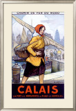 Port Calais Fishing Women Framed Giclee Print