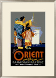 Canadian Pacific Empress Route Framed Giclee Print