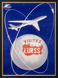 Russian CCCP Airways Aviation Framed Giclee Print
