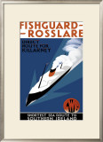 Fishguard-Rosslare, artwork for GWR, 1932 Framed Giclee Print