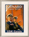 Cunard Line, Express Service Impressão giclée emoldurada Cunard Line, Express Service Impressão giclée emoldurada