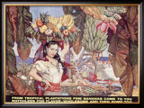 Bananas from Tropical Plantations Framed Giclee Print by Dean Cornwell