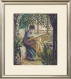 Madame Monet Embroidering, 1875 Prints by Claude Monet