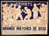 Matches de Boxe Framed Giclee Print by Emile Berchmans