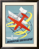 Jugoslovenski Airtransport Airline Framed Giclee Print
