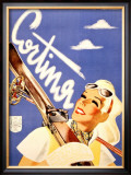 Cortina Skier Framed Giclee Print