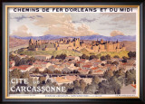 Cite de Carcassone Framed Giclee Print by Eugene Grasset
