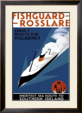 Fishguard-Rosslare, artwork for GWR, 1932 Framed Giclee Print