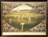 English And Australian Cricketers Limited Edition Framed Print by I.f. Weedon