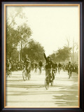 Bicycle Race Parade Framed Giclee Print