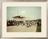 GP Ducati Motorcycle Race Framed Giclee Print by Giovanni Perrone