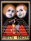 Boxers Bride Vintage Framed Giclee Print by Stenberg Brothers 