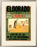 El Dorado, Matchs de Boxe Anglaise Framed Giclee Print by H. L. Roowy