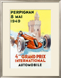 4th Grand Prix, Perpignan, 1949 Framed Giclee Print by G. Raspaut