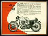 British BSA Manx 30 40 Motorcycle Framed Giclee Print