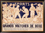 Matches de Boxe Framed Giclee Print by Emile Berchmans