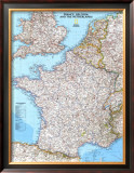 Map of France, Belgium, And The Netherlands Posters