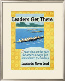 Leaders Get There Framed Giclee Print