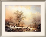 Sunday Skaters Print by Frederik Marianus Kruseman