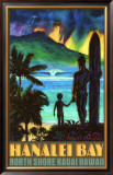 Hanalei Bay North Shore Kauai Framed Giclee Print by Rick Sharp