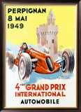 4th Grand Prix, Perpignan, 1949 Framed Giclee Print by Raspaut 