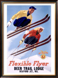 Deer Lodge Flexible Flyer Ski, c.1954 Framed Giclee Print by Sasha Mauer