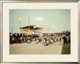 GP Ducati Motorcycle Race Framed Giclee Print by Giovanni Perrone