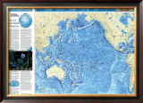 Pacific Ocean Floor Map Art