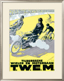 Verschuuren T.W.E.M. Cycling and Motor Race Framed Giclee Print by Charles Verschuuren