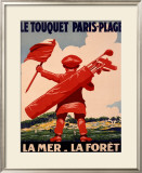 Le Touquet, Paris Framed Giclee Print by Courchinoux 