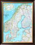 Map of Scandinavia Posters