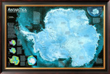 Antarctica Satellite Map Prints