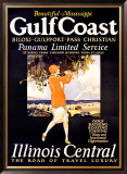 Gulf Coast, Illinois Central Framed Giclee Print by Proehl 
