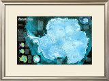 Antarctica Satellite Map Prints