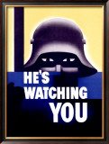 He's Watching You Framed Giclee Print