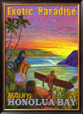 Exotic Paradise, Honolua Bay Framed Giclee Print by Rick Sharp