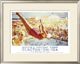 Clacton on Sea Butlins Holiday Framed Giclee Print by Greenup 