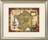 Wine Map of France Framed Giclee Print