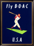 British Airways BOAC Fly U.S.A. Framed Giclee Print