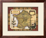Wine Map of France Framed Giclee Print