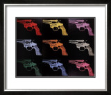 Gun, c.1982 (many/rainbow) Prints by Andy Warhol