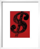 Dollar Sign, c.1981 (black on red) Prints by Andy Warhol