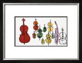 Eleven String Instruments, c.1957 Prints by Andy Warhol